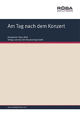 E-Book (pdf) Am Tag nach dem Konzert von Manfred Nitschke