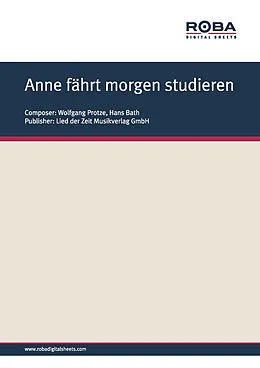 E-Book (pdf) Anne fährt morgen studieren von Wolfgang Protze, Hans Bath