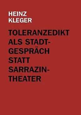 E-Book (epub) Toleranzedikt als Stadtgespräch statt Sarrazin-Theater von Heinz Kleger