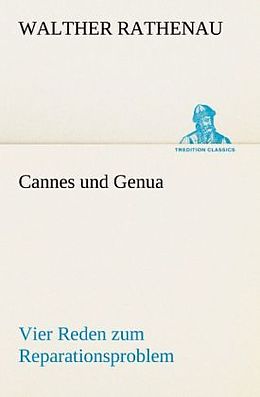 Kartonierter Einband Cannes und Genua von Walther Rathenau