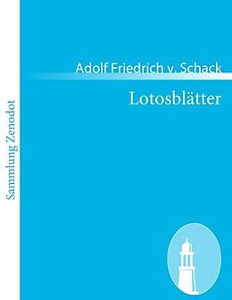 Kartonierter Einband Lotosblätter von Adolf Friedrich v. Schack