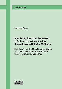 Kartonierter Einband Simulating Structure Formation in Soils across Scales using Discontinuous Galerkin Methods von Andreas Rupp