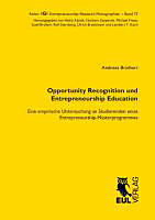 Kartonierter Einband Opportunity Recognition und Entrepreneurship Education von Andreas Brülhart