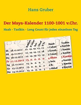 Kartonierter Einband Der Maya-Kalender 1100-1001 v.Chr. von Hans Gruber