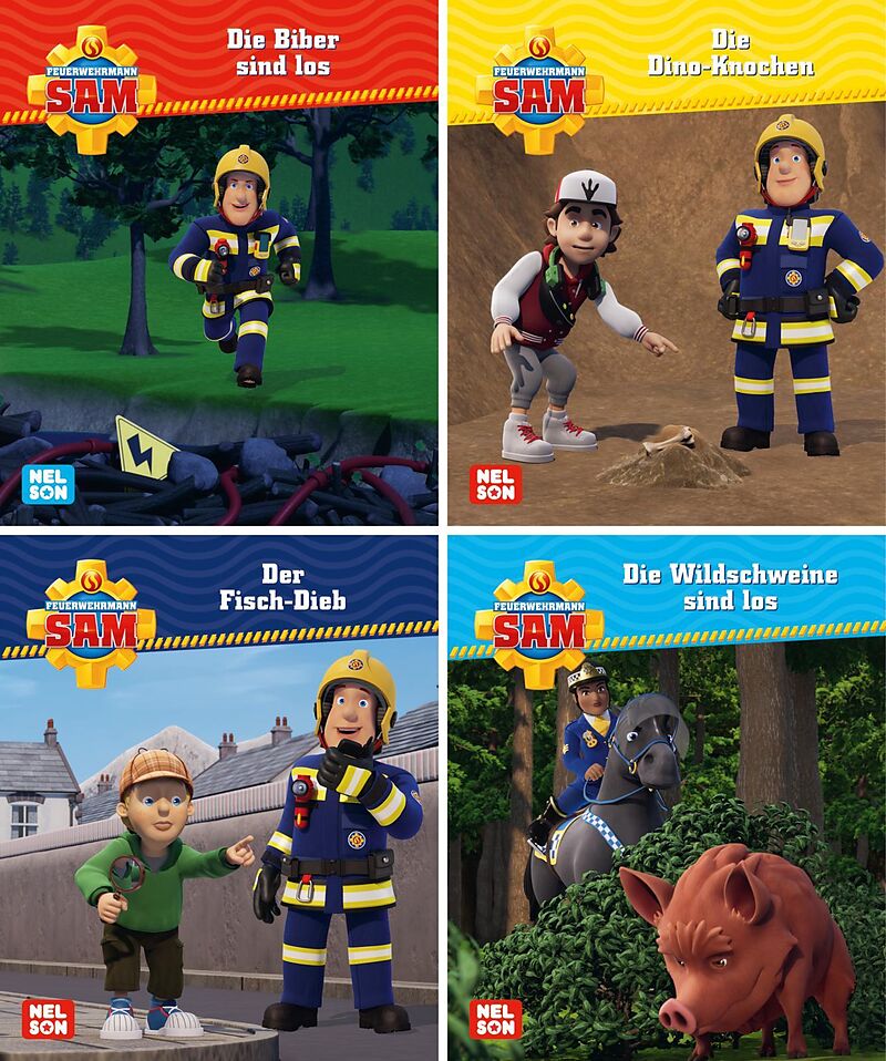 Nelson Mini-Bücher: 4er Feuerwehrmann Sam 25-28