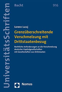 E-Book (pdf) Grenzüberschreitende Verschmelzung mit Drittstaatenbezug von Lorenz Lucaj