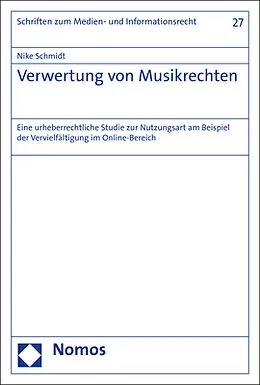 E-Book (pdf) Verwertung von Musikrechten von Nike Schmidt