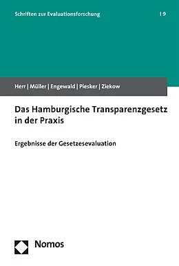 E-Book (pdf) Das Hamburgische Transparenzgesetz in der Praxis von Marius Herr, Christoph E. Müller, Bettina Engewald