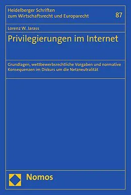 E-Book (pdf) Privilegierungen im Internet von Lorenz W. Jarass