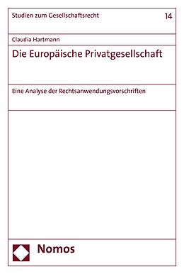 E-Book (pdf) Die Europäische Privatgesellschaft von Claudia Hartmann