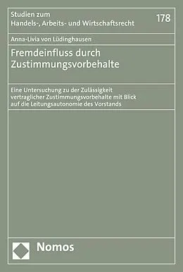 E-Book (pdf) Fremdeinfluss durch Zustimmungsvorbehalte von Anna-Livia von Lüdinghausen