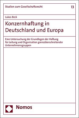 E-Book (pdf) Konzernhaftung in Deutschland und Europa von Lukas Beck