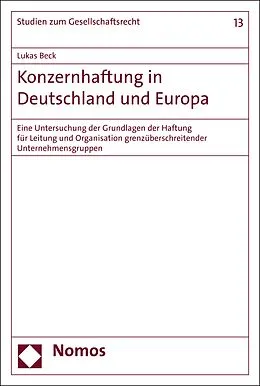 E-Book (pdf) Konzernhaftung in Deutschland und Europa von Lukas Beck