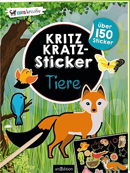 Couverture cartonnée Kritzkratz-Sticker  Tiere de 