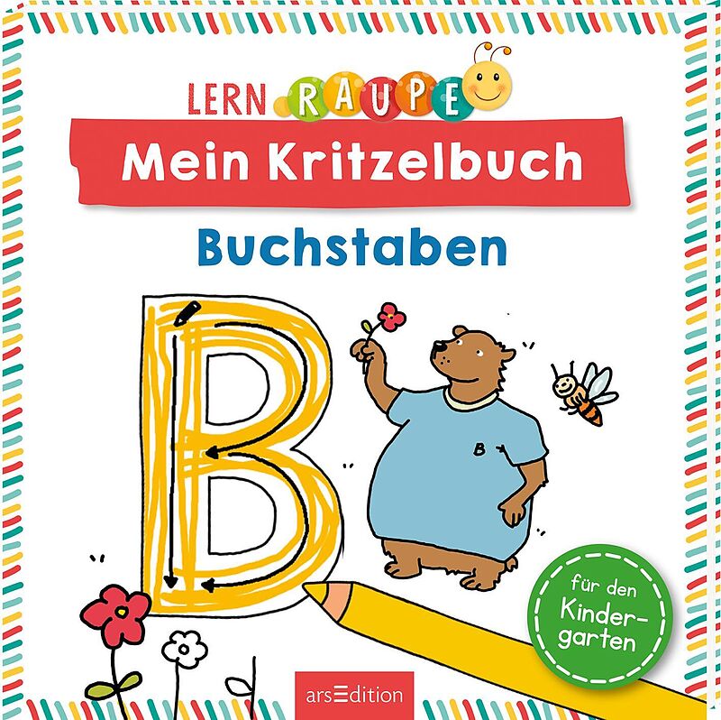 Lernraupe  Mein Kritzelbuch Buchstaben
