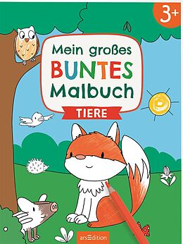 Kartonierter Einband Mein großes buntes Malbuch  Tiere von 