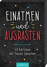 Textkarten / Symbolkarten Einatmen und ausrasten von
