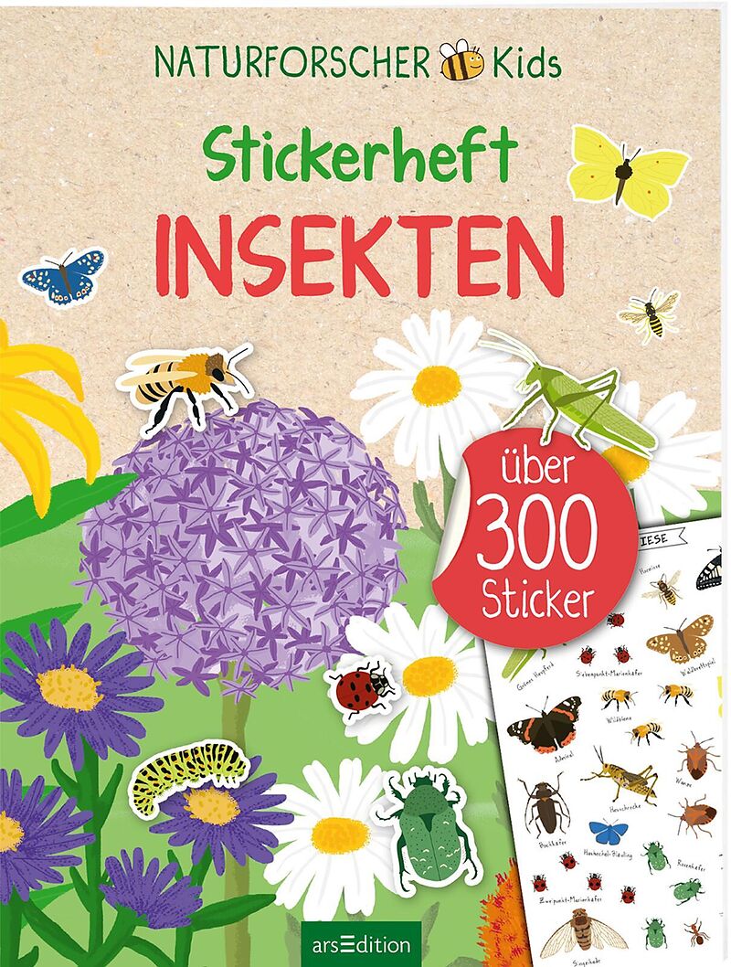 Naturforscher-Kids  Stickerheft Insekten