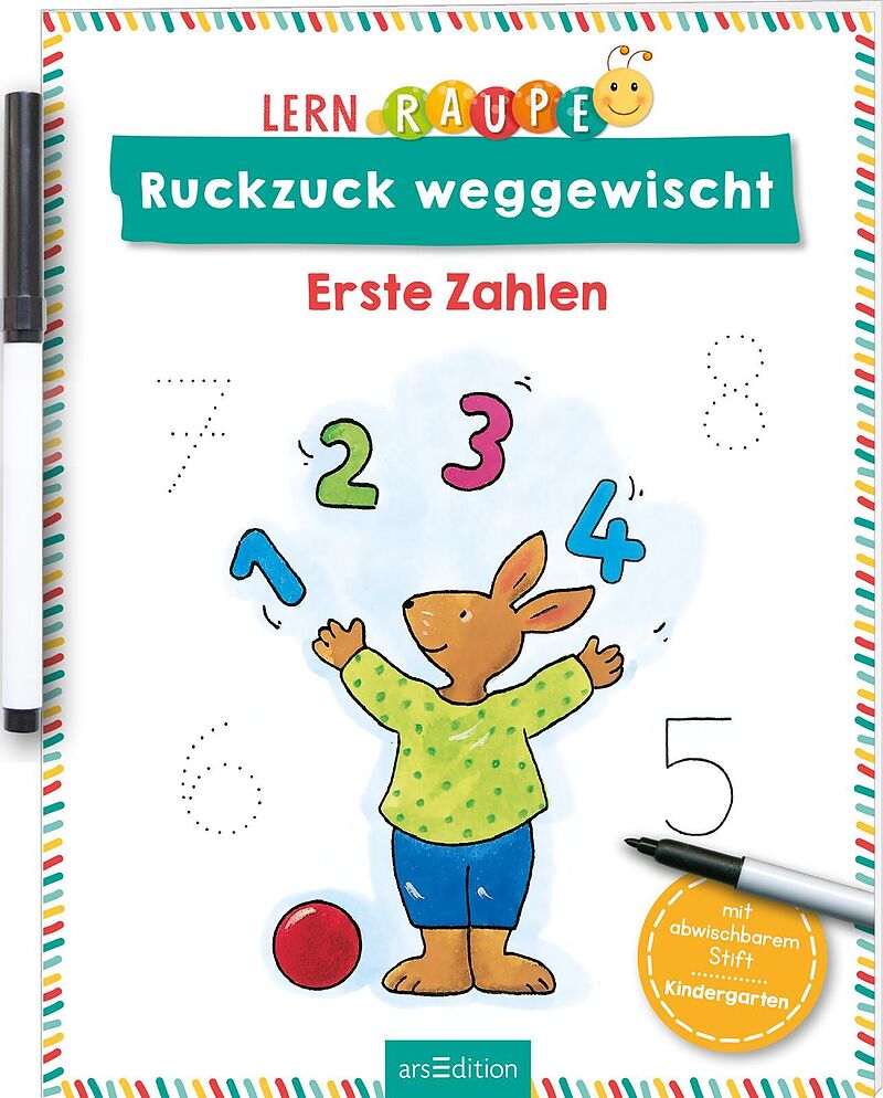 Lernraupe  Ruckzuck weggewischt! Erste Zahlen