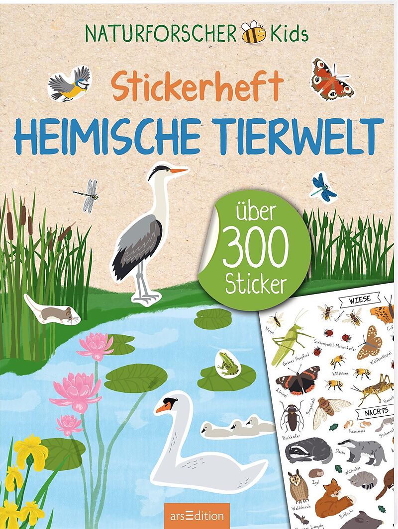 Naturforscher-Kids  Stickerheft Heimische Tierwelt