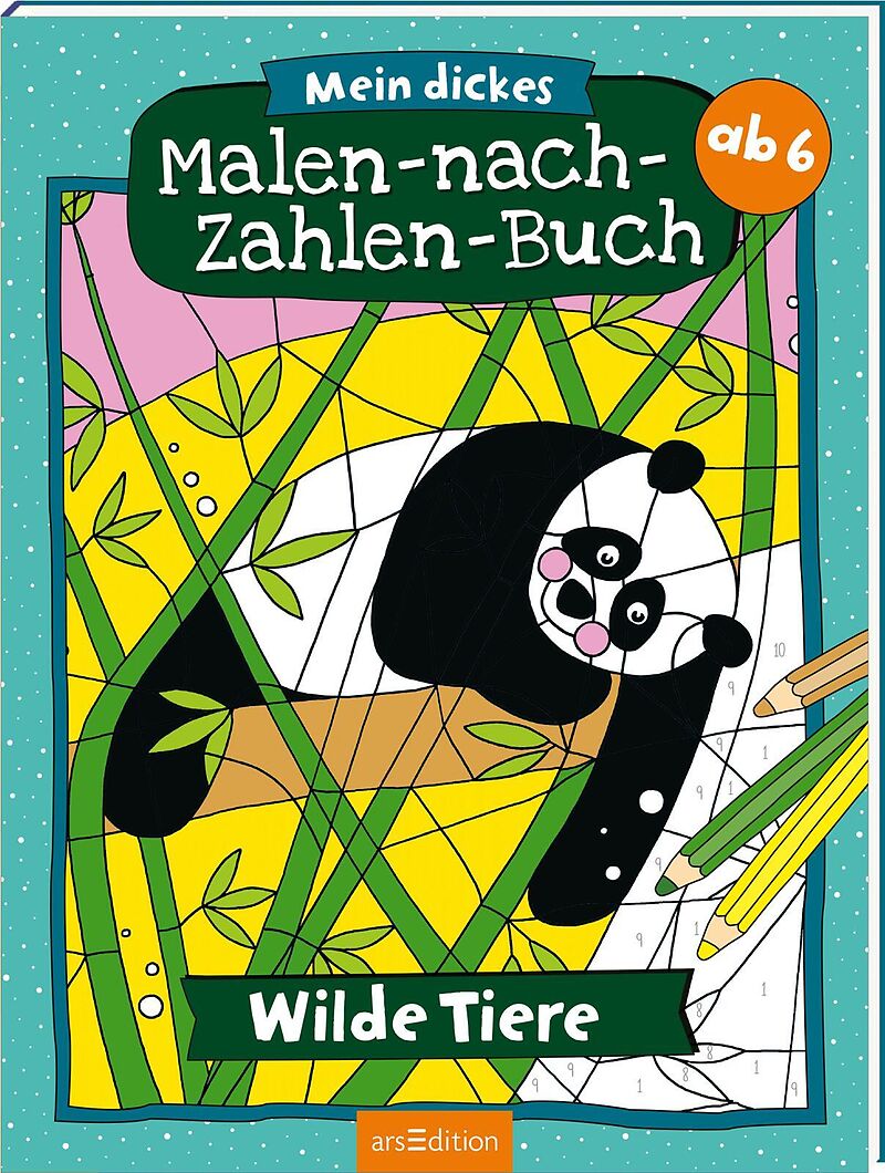 Mein dickes Malen-nach-Zahlen-Buch  Wilde Tiere