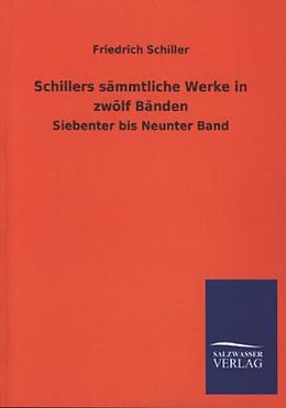 Kartonierter Einband Schillers sämmtliche Werke in zwölf Bänden von Friedrich Schiller