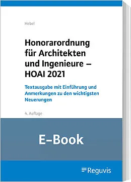 E-Book (pdf) Honorarordnung für Architekten und Ingenieure - HOAI 2021 (E-Book) von Johann Peter Hebel