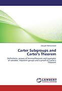 Kartonierter Einband Carter Subgroups and Carter's Theorem von Zakiyah Mohammed