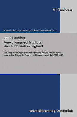 Fester Einband Verwaltungsrechtsschutz durch tribunals in England von Jonas Jansing