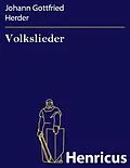 E-Book (epub) Volkslieder von Johann Gottfried Herder