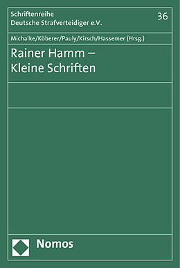 Kartonierter Einband Rainer Hamm - Kleine Schriften von 