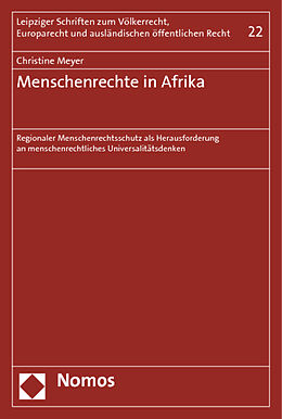 Kartonierter Einband Menschenrechte in Afrika von Christine Meyer