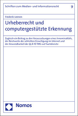 Kartonierter Einband Urheberrecht und computergestützte Erkennung von Frederik Leenen