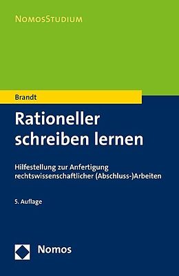 Kartonierter Einband Rationeller schreiben lernen von Edmund Brandt