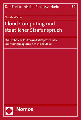 Kartonierter Einband Cloud Computing und staatlicher Strafanspruch von Magda Wicker