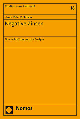 Kartonierter Einband Negative Zinsen von Hanns-Peter Kollmann