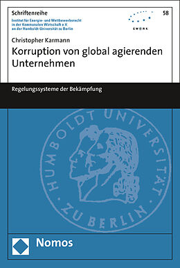 Kartonierter Einband Korruption von global agierenden Unternehmen von Christopher Karmann