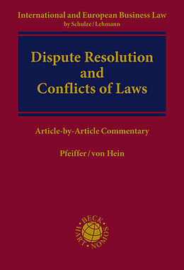 Livre Relié Dispute Resolution and Conflict of Laws de 