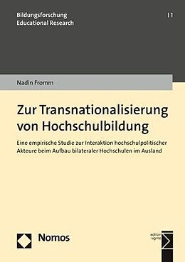 Kartonierter Einband Zur Transnationalisierung von Hochschulbildung von Nadin Fromm