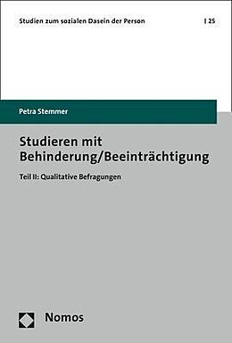 Kartonierter Einband Studieren mit Behinderung/Beeinträchtigung von Petra Stemmer