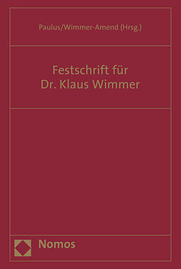 Fester Einband Festschrift für Dr. Klaus Wimmer von 