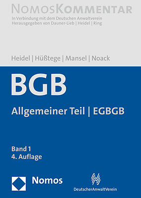 Bürgerliches Gesetzbuch: Allgemeiner Teil - EGBGB