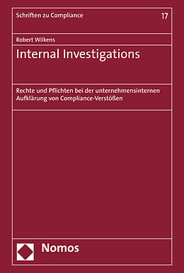 Fester Einband Internal Investigations von Robert Wilkens