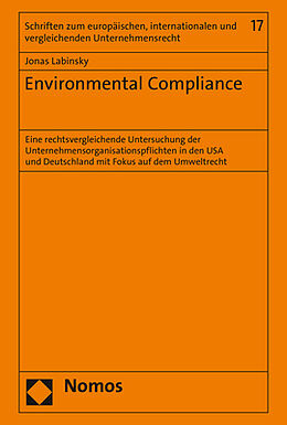 Kartonierter Einband Environmental Compliance von Jonas Labinsky