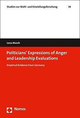 Couverture cartonnée Politicians' Expressions of Anger and Leadership Evaluations de Lena Masch