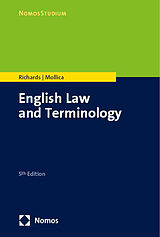 Kartonierter Einband English Law and Terminology von Claudina Richards, Viviana Mollica