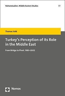 Couverture cartonnée Turkey´s Perception of its Role in the Middle East de Thomas Volk