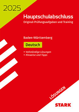 Kartonierter Einband STARK Lösungen zu Original-Prüfungen und Training Hauptschulabschluss 2025 - Deutsch 9. Klasse - BaWü von 