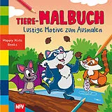 Kartonierter Einband Tiere-Malbuch  Lustige Motive zum Ausmalen von 