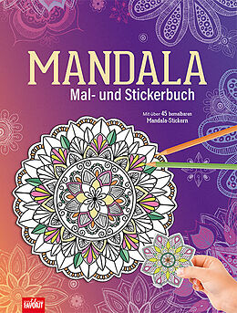 Kartonierter Einband Mandala Mal- und Stickerbuch von 